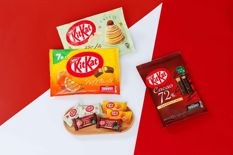 日本期間限定添加72%黑巧克力口味首度登台，還有同樣來自日本的「KitKat柑橘可可威化」、「KitKat栗子蒙布朗威化」兩款季節限定口味，也同步熱賣中！