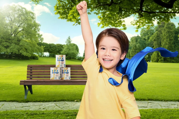 「克寧Super Kid 兒童成長奶粉」特別添加鋅、法國進口益生菌與日本專利益菌生,幫助維持食慾與改善腸道環境,讓營養好吸收好消化!
