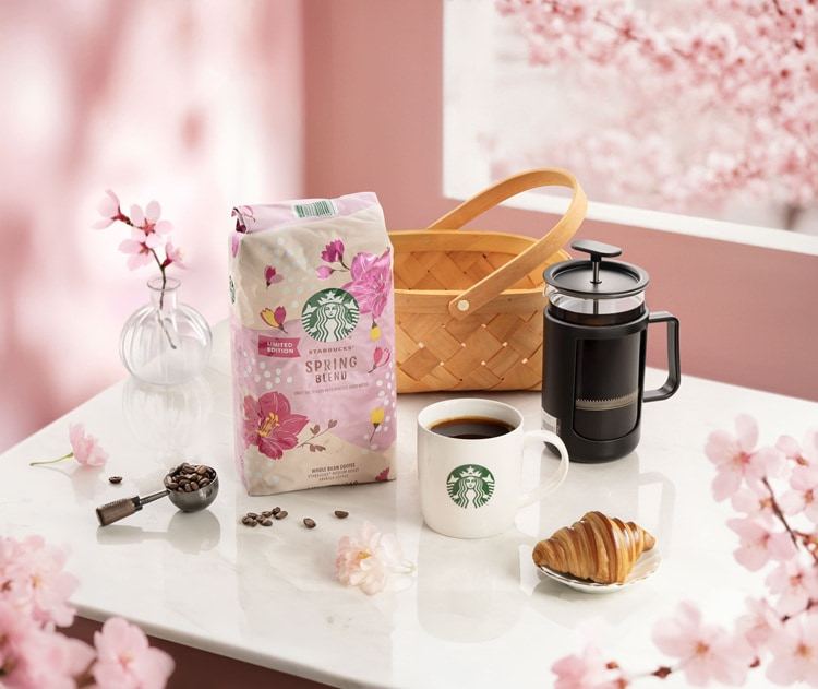 「星巴克®春季綜合咖啡豆」口感圓潤順口,完美詮釋春天的細緻風味!