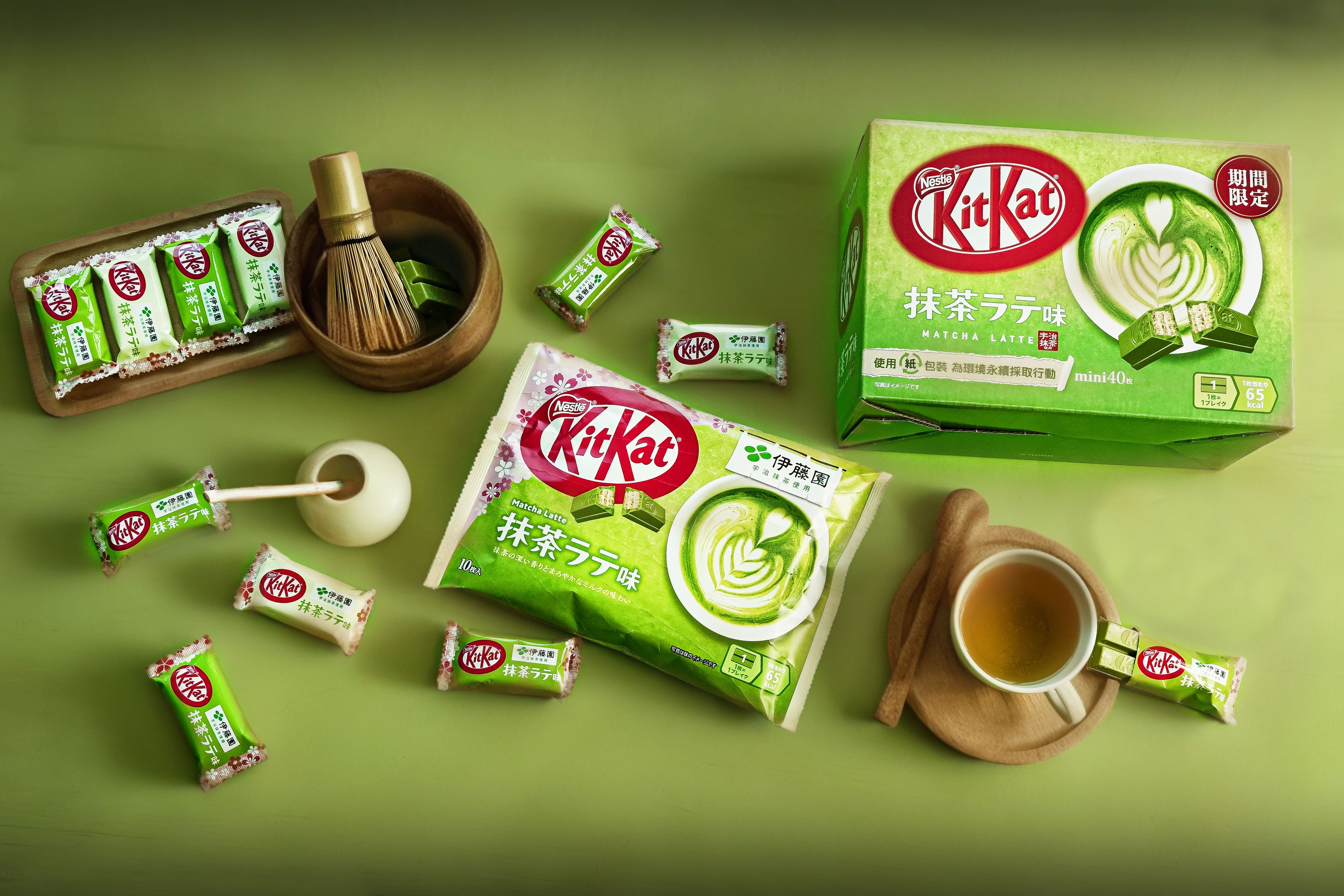 抹茶控必收!使用正宗伊藤園宇治抹茶粉 「KitKat抹茶拿鐵威化」限量登台。不用飛日本搶購,在台灣就能輕鬆買到最道地的日本抹茶風味。 抹茶控必收!使用正宗伊藤園宇治抹茶粉 「KitKat抹茶拿鐵威化」限量登台。不用飛日本搶購,在台灣就能輕鬆買到最道地的日本抹茶風味。