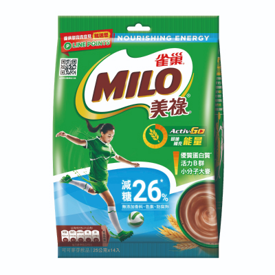 雀巢美祿巧克力麥芽飲品減糖配方 25g x14入 (袋裝)