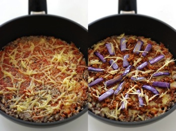 肉末茄子米pizza