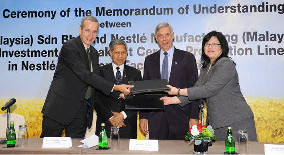 Investment of CHF 35 million in breakfast cereals factory in Malaysia