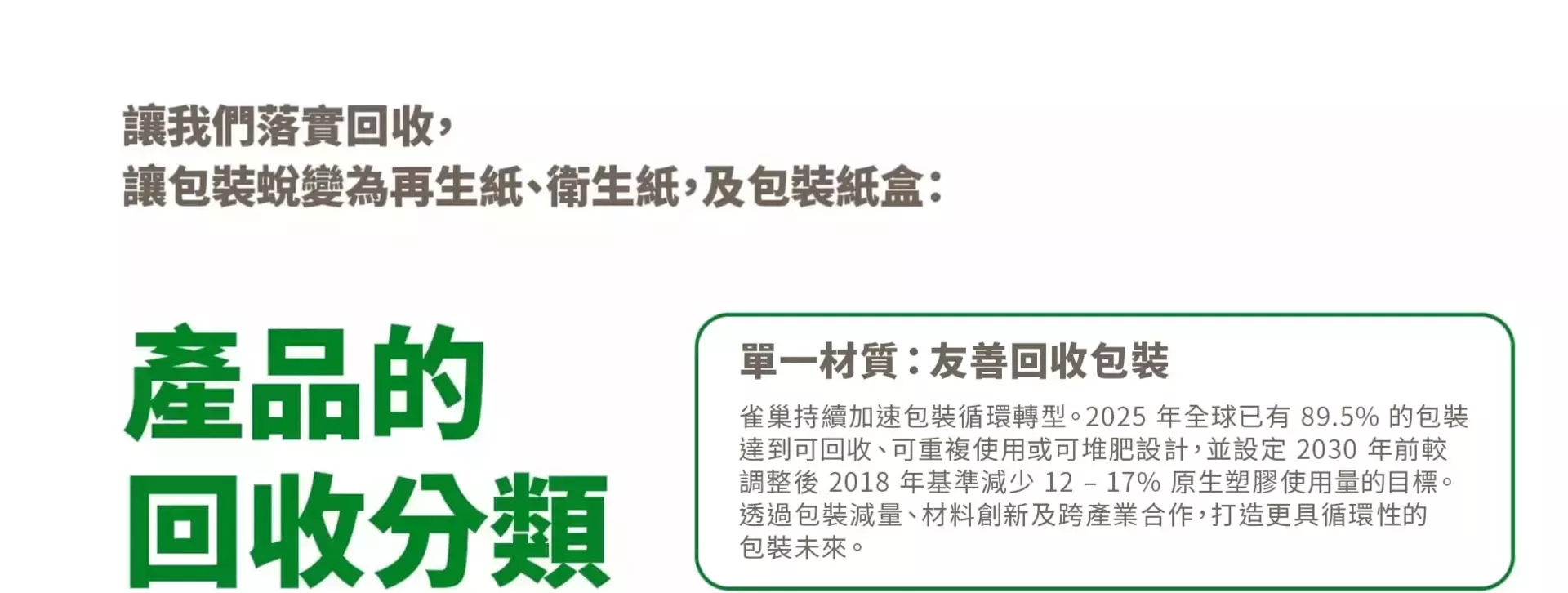 產品的回收分類