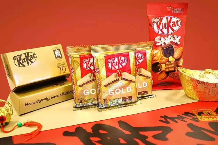 迎接農曆年節到來，雀巢奇巧KitKat推出「金系列」新品給你滿滿好運！