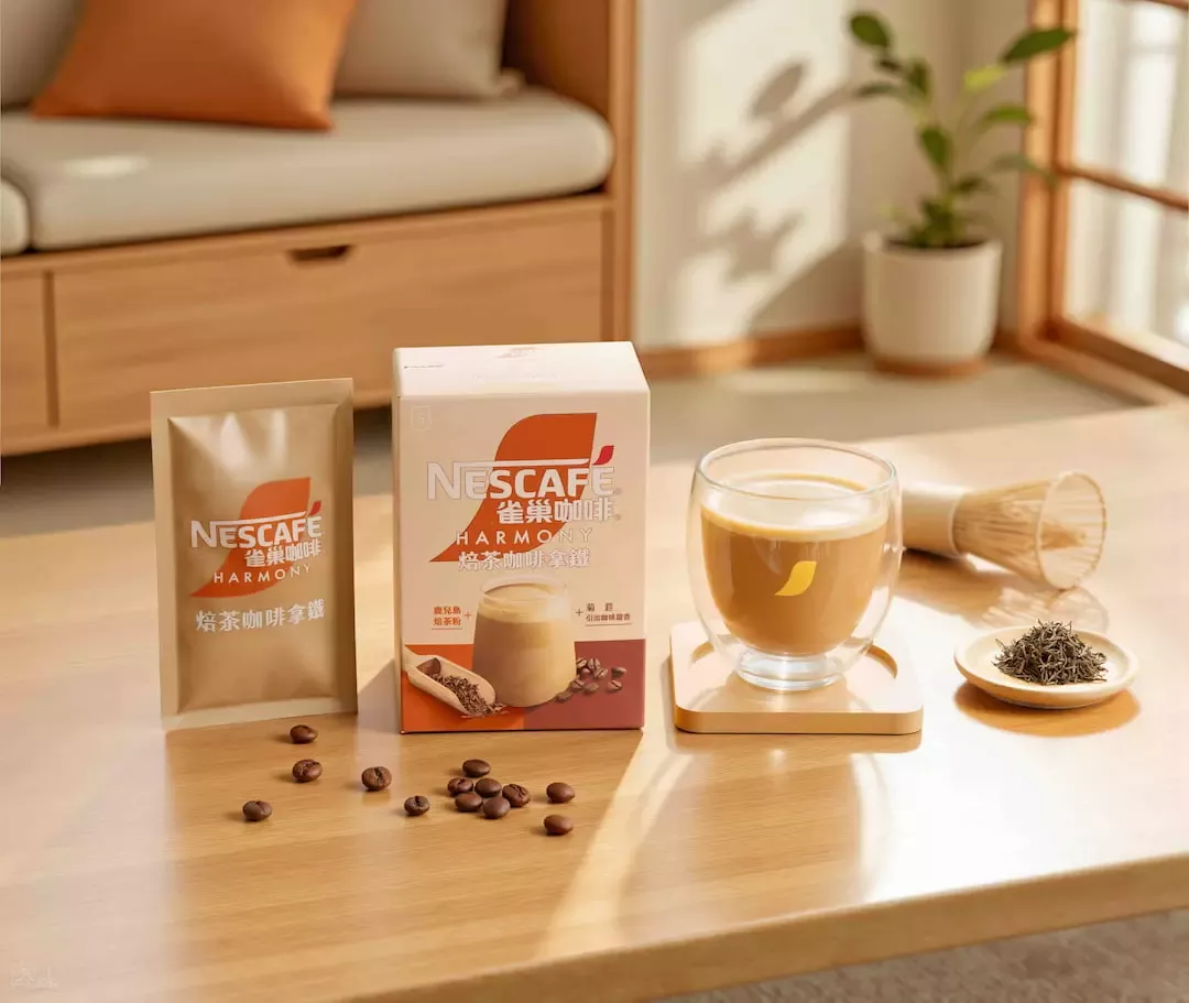 焙茶控看過來！雀巢咖啡全新推出在地研發的「焙茶咖啡拿鐵」，嚴選日本鹿兒島直送焙茶粉，以真材實料呈現濃郁卻柔和的茶香。