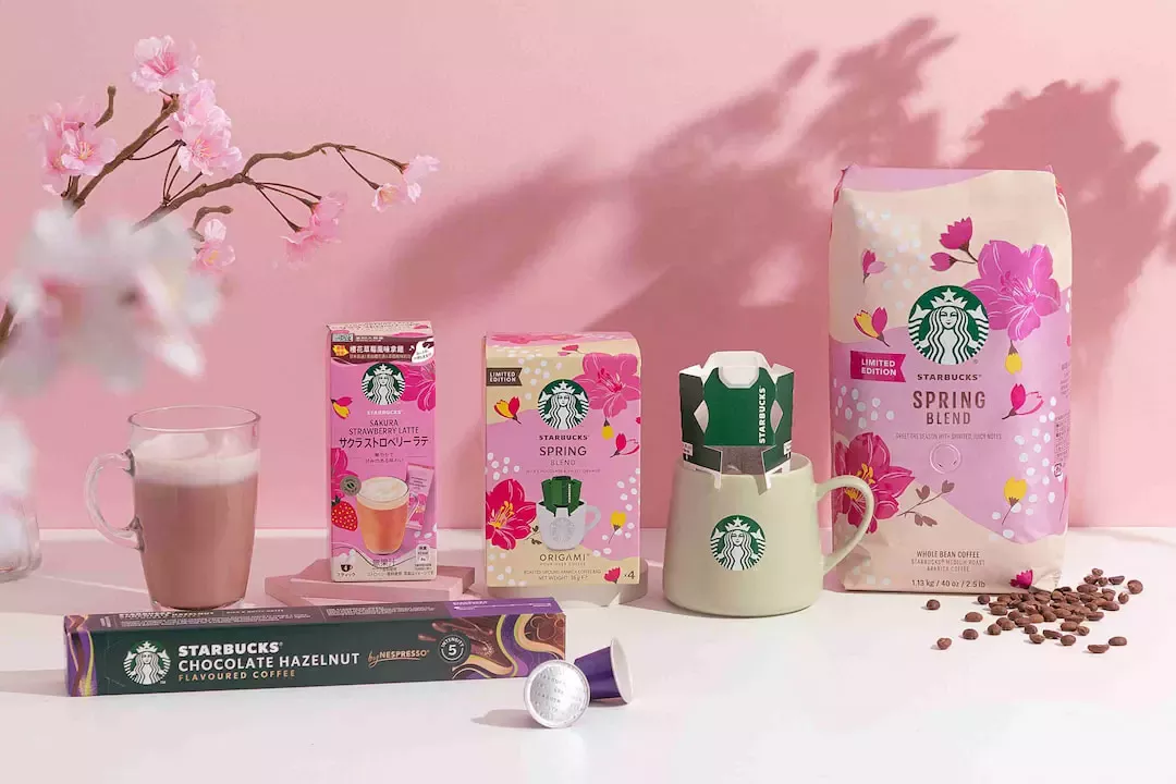 雀巢攜手星巴克（STARBUCKS®）推出【星巴克家享咖啡 春日櫻花季系列咖啡】，讓消費者在家就能享受星巴克的春日浪漫風味。